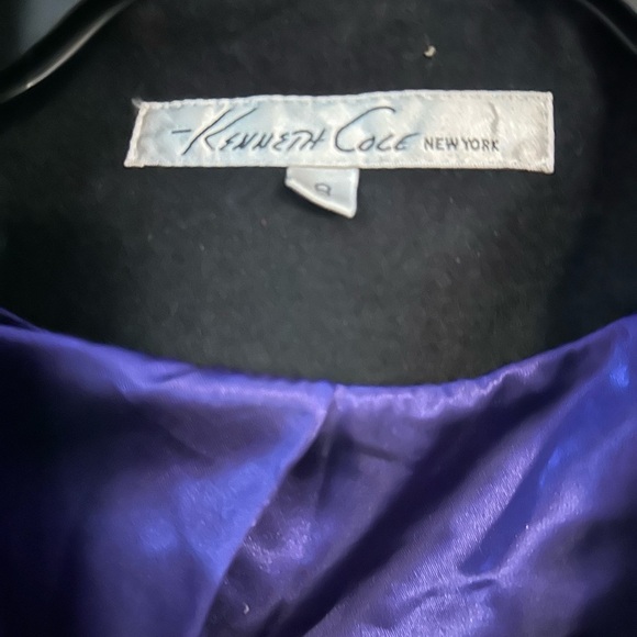 KENNETH Cole New York Recycled Wool Button Up Belted Fully Lined Pea Coat - Picture 4 of 15